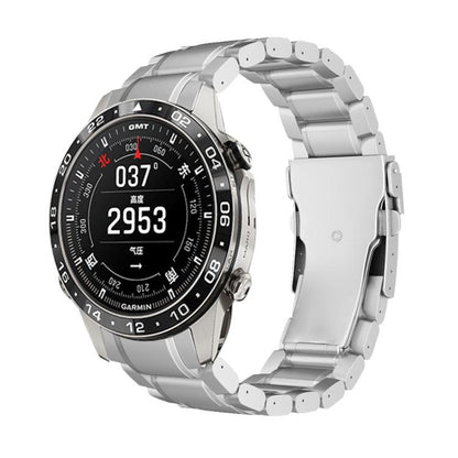Curved Safety Buckle Titanium Alloy Quick Release Watch Band, For Garmin 22mm