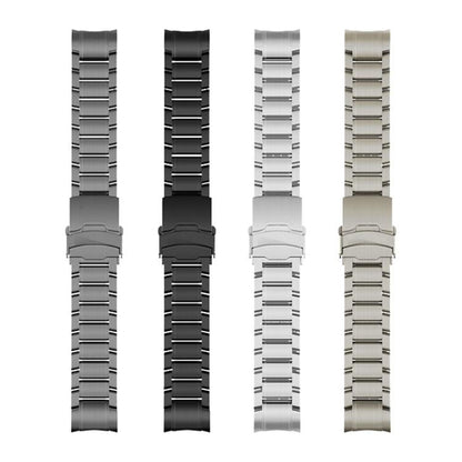 Curved Safety Buckle Titanium Alloy Quick Release Watch Band, For Garmin 22mm