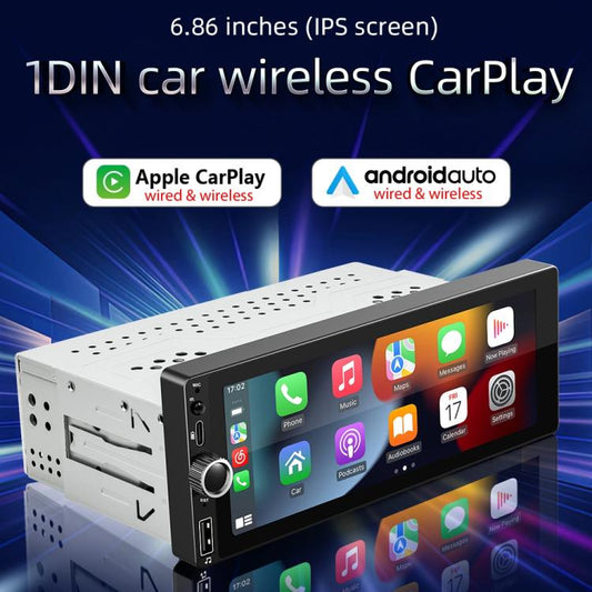 مشغل MP5 للسيارة بشاشة IPS مقاس 6.86 بوصة، يدعم CarPlay وAndroid Auto، F6021