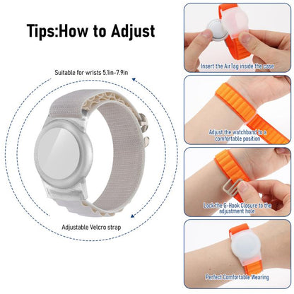 xDfind Silver Buckle Loop Nylon Band Style Anti-lost Tracker Protective Cover