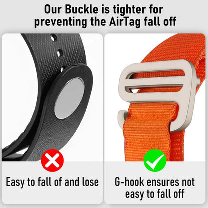xDfind Silver Buckle Loop Nylon Band Style Anti-lost Tracker Protective Cover