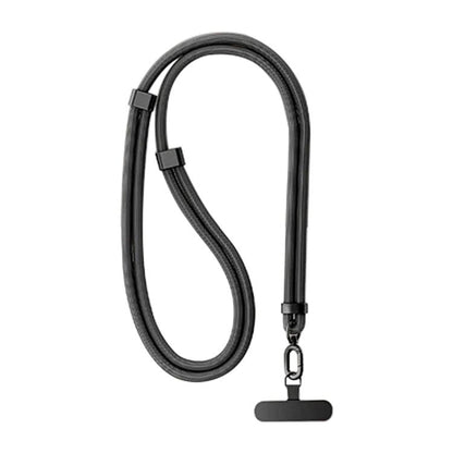 XDcase 7mm Polyester Rope Stainless Steel Sheet Adjustable Crossbody Mobile Phone Lanyard
