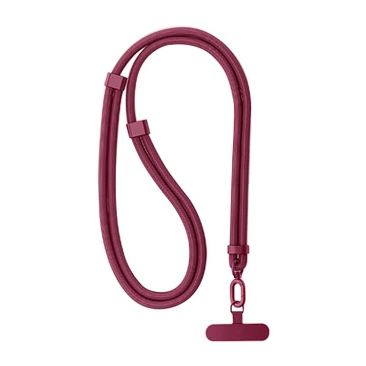 XDcase 7mm Polyester Rope Stainless Steel Sheet Adjustable Crossbody Mobile Phone Lanyard