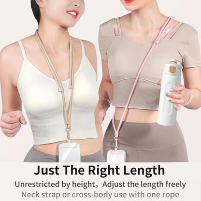 XDcase 7mm Polyester Rope Stainless Steel Sheet Adjustable Crossbody Mobile Phone Lanyard