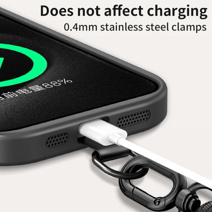 XDcase 7mm Polyester Rope Stainless Steel Sheet Adjustable Crossbody Mobile Phone Lanyard