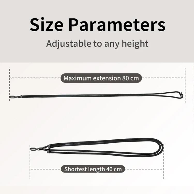 XDcase 7mm Polyester Rope Stainless Steel Sheet Adjustable Crossbody Mobile Phone Lanyard