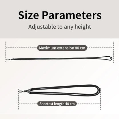 XDcase 7mm Polyester Rope Stainless Steel Sheet Adjustable Crossbody Mobile Phone Lanyard