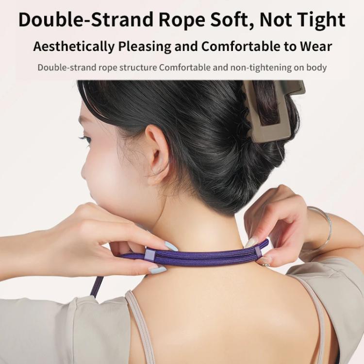 XDcase 7mm Polyester Rope Stainless Steel Sheet Adjustable Crossbody Mobile Phone Lanyard