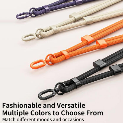 XDcase 7mm Polyester Rope Stainless Steel Sheet Adjustable Crossbody Mobile Phone Lanyard