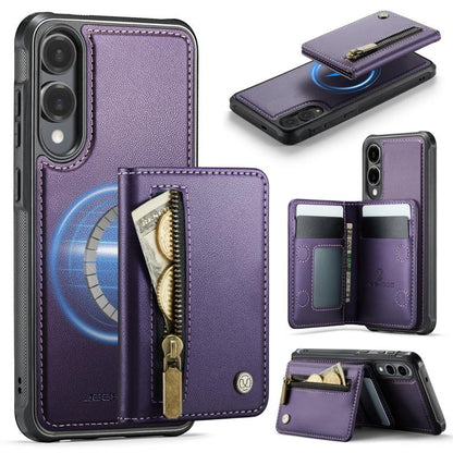JEEHOOD J12 Exquisite RFID MagSafe Zipper Card Bag Phone Case, For Galaxy S26 FE 5G, For Samsung Galaxy S26+ 5G, For Samsung Galaxy S26 Ultra 5G, For Samsung Galaxy S26 5G, For Samsung Galaxy S25 FE 5G, For Samsung Galaxy S25 Edge 5G                   ...