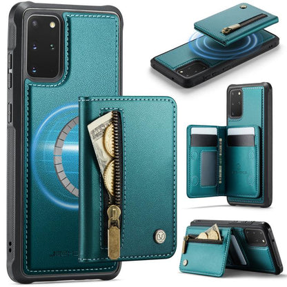 JEEHOOD J12 Exquisite RFID MagSafe Zipper Card Bag Phone Case, For Samsung Galaxy S20 FE 5G, For Samsung Galaxy S20 Ultra 5G, For Samsung Galaxy S20, For Samsung Galaxy S20+
