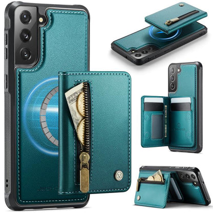 JEEHOOD J12 Exquisite RFID MagSafe Zipper Card Bag Phone Case, For Galaxy S26 FE 5G, For Samsung Galaxy S26+ 5G, For Samsung Galaxy S26 Ultra 5G, For Samsung Galaxy S26 5G, For Samsung Galaxy S25 FE 5G, For Samsung Galaxy S25 Edge 5G                   ...