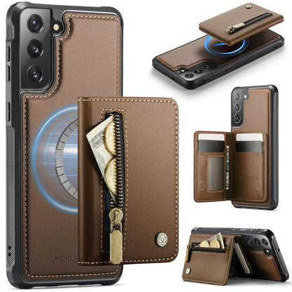 JEEHOOD J12 Exquisite RFID MagSafe Zipper Card Bag Phone Case, For Galaxy S26 FE 5G, For Samsung Galaxy S26+ 5G, For Samsung Galaxy S26 Ultra 5G, For Samsung Galaxy S26 5G, For Samsung Galaxy S25 FE 5G, For Samsung Galaxy S25 Edge 5G                   ...