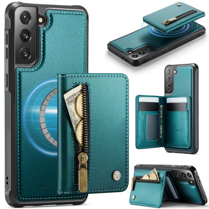 JEEHOOD J12 Exquisite RFID MagSafe Zipper Card Bag Phone Case, For Galaxy S26 FE 5G, For Samsung Galaxy S26+ 5G, For Samsung Galaxy S26 Ultra 5G, For Samsung Galaxy S26 5G, For Samsung Galaxy S25 FE 5G, For Samsung Galaxy S25 Edge 5G                   ...