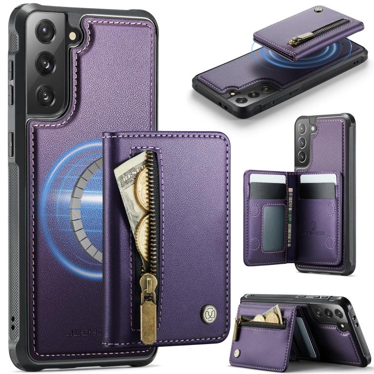 JEEHOOD J12 Exquisite RFID MagSafe Zipper Card Bag Phone Case, For Galaxy S26 FE 5G, For Samsung Galaxy S26+ 5G, For Samsung Galaxy S26 Ultra 5G, For Samsung Galaxy S26 5G, For Samsung Galaxy S25 FE 5G, For Samsung Galaxy S25 Edge 5G                   ...