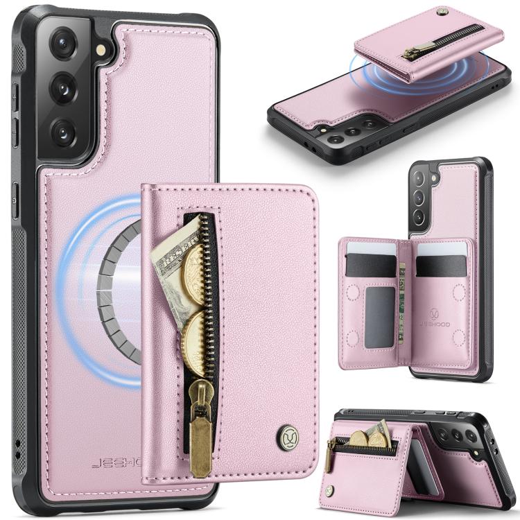 JEEHOOD J12 Exquisite RFID MagSafe Zipper Card Bag Phone Case, For Galaxy S26 FE 5G, For Samsung Galaxy S26+ 5G, For Samsung Galaxy S26 Ultra 5G, For Samsung Galaxy S26 5G, For Samsung Galaxy S25 FE 5G, For Samsung Galaxy S25 Edge 5G                   ...