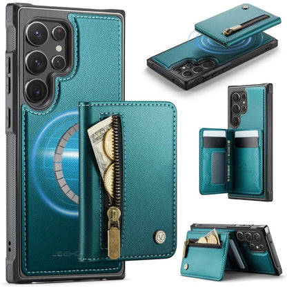 JEEHOOD J12 Exquisite RFID MagSafe Zipper Card Bag Phone Case, For Galaxy S26 FE 5G, For Samsung Galaxy S26+ 5G, For Samsung Galaxy S26 Ultra 5G, For Samsung Galaxy S26 5G, For Samsung Galaxy S25 FE 5G, For Samsung Galaxy S25 Edge 5G                   ...