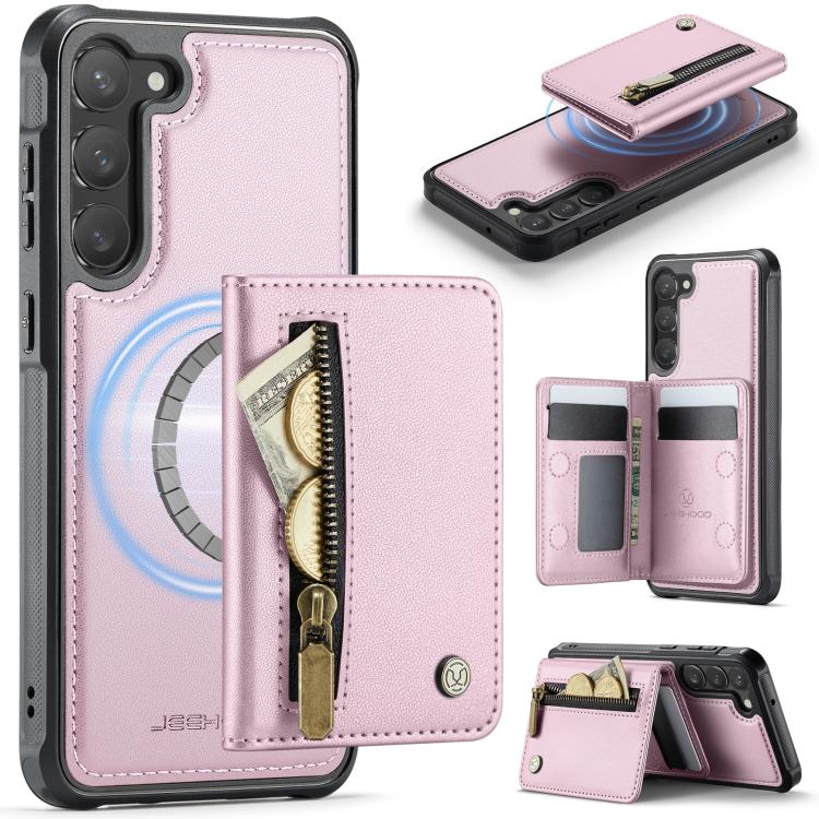 JEEHOOD J12 Exquisite RFID MagSafe Zipper Card Bag Phone Case, For Galaxy S26 FE 5G, For Samsung Galaxy S26+ 5G, For Samsung Galaxy S26 Ultra 5G, For Samsung Galaxy S26 5G, For Samsung Galaxy S25 FE 5G, For Samsung Galaxy S25 Edge 5G                   ...