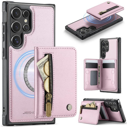JEEHOOD J12 Exquisite RFID MagSafe Zipper Card Bag Phone Case, For Galaxy S26 FE 5G, For Samsung Galaxy S26+ 5G, For Samsung Galaxy S26 Ultra 5G, For Samsung Galaxy S26 5G, For Samsung Galaxy S25 FE 5G, For Samsung Galaxy S25 Edge 5G                   ...
