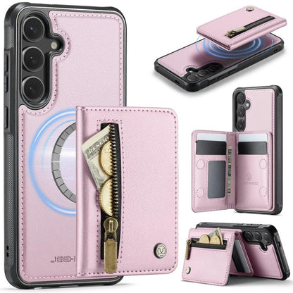 JEEHOOD J12 Exquisite RFID MagSafe Zipper Card Bag Phone Case, For Galaxy S26 FE 5G, For Samsung Galaxy S26+ 5G, For Samsung Galaxy S26 Ultra 5G, For Samsung Galaxy S26 5G, For Samsung Galaxy S25 FE 5G, For Samsung Galaxy S25 Edge 5G                   ...