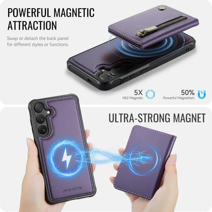 JEEHOOD J12 Exquisite RFID MagSafe Zipper Card Bag Phone Case, For Galaxy S26 FE 5G, For Samsung Galaxy S26+ 5G, For Samsung Galaxy S26 Ultra 5G, For Samsung Galaxy S26 5G, For Samsung Galaxy S25 FE 5G, For Samsung Galaxy S25 Edge 5G                   ...