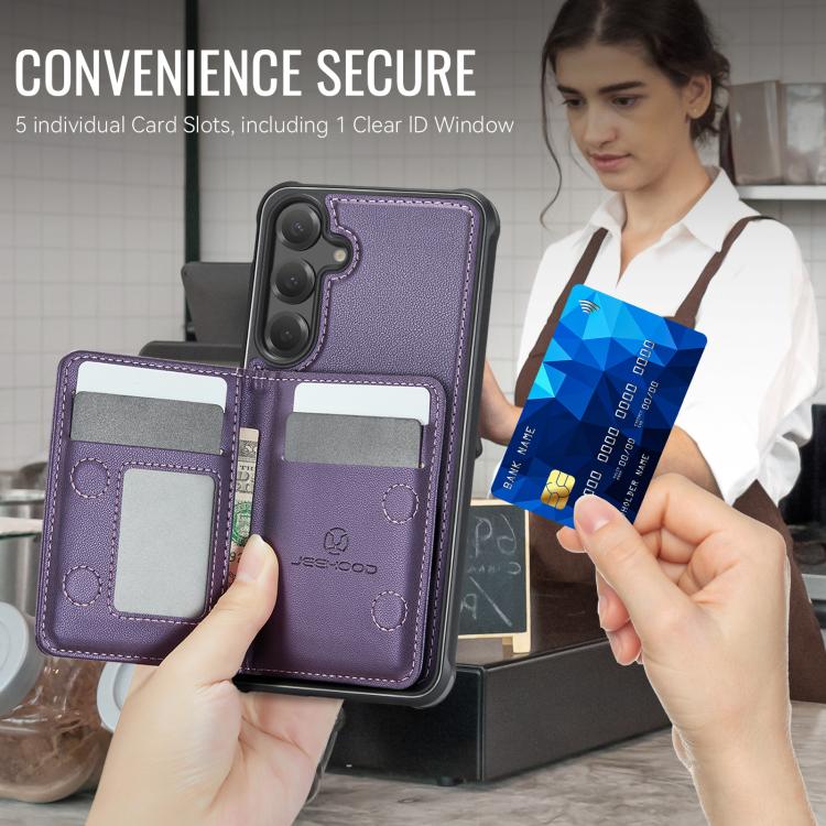 JEEHOOD J12 Exquisite RFID MagSafe Zipper Card Bag Phone Case, For Galaxy S26 FE 5G, For Samsung Galaxy S26+ 5G, For Samsung Galaxy S26 Ultra 5G, For Samsung Galaxy S26 5G, For Samsung Galaxy S25 FE 5G, For Samsung Galaxy S25 Edge 5G                   ...