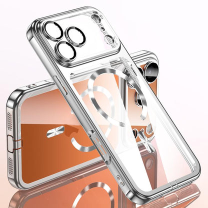 Plating Paint TPU MagSafe Phone Case with Dust Plug & Lens Film