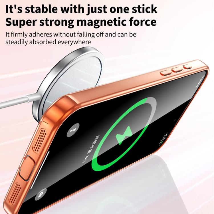 Plating Paint TPU MagSafe Phone Case with Dust Plug & Lens Film