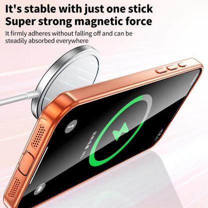 Plating Paint TPU MagSafe Phone Case with Dust Plug & Lens Film