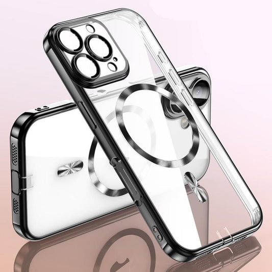 Galvanische Lackierung TPU MagSafe Handyhülle mit Staubschutz und Linsenfolie, Für iPhone 16 Pro Max, Für iPhone 16 Pro, Für iPhone 16, Für iPhone 15 Pro Max, Für iPhone 15 Pro, Für iPhone 15
