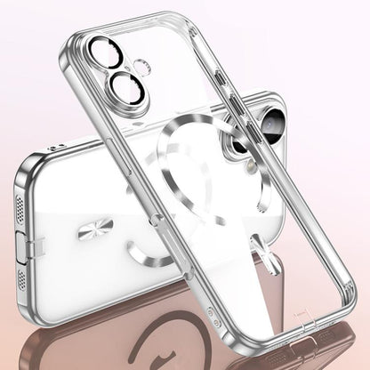 Plating Paint TPU MagSafe Phone Case with Dust Plug & Lens Film