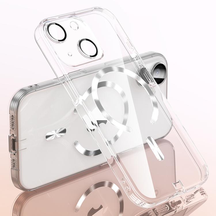 Plating Paint TPU MagSafe Phone Case with Dust Plug & Lens Film