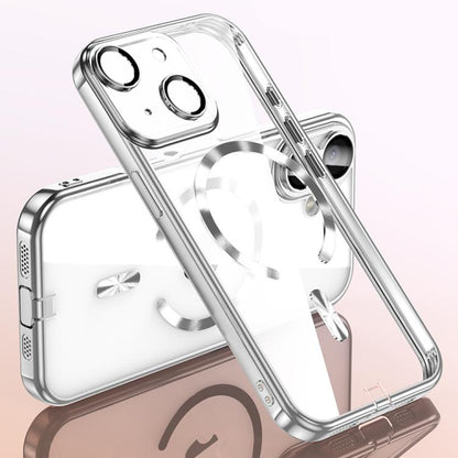 Plating Paint TPU MagSafe Phone Case with Dust Plug & Lens Film