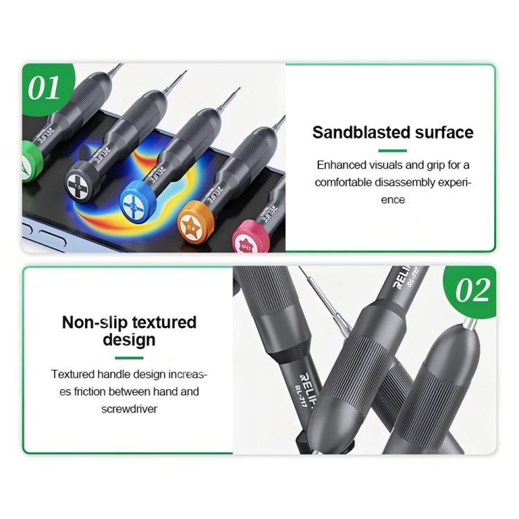 RELIFE RL-717 Rocket-Head Screwdrivers for Disassembling and Repairing (5 in 1 Set)
