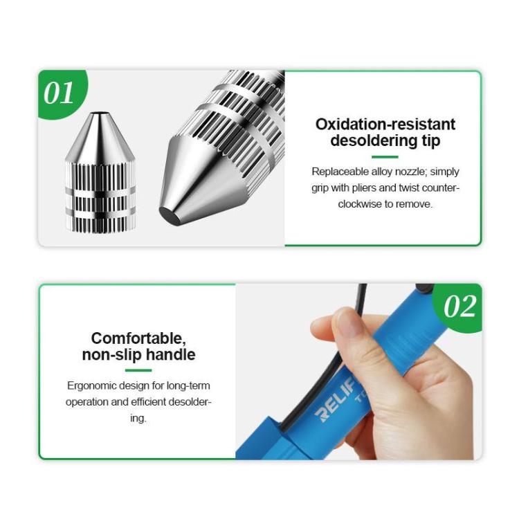 RELIFE TO5 30W Rapid Heating and Strong Suction Electric Desoldering Gun, RELIFE TO5 EU Plug