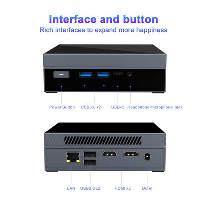 GXMO GX59 Windows 11 Mini PC, 16GB+512GB, Intel 12th Gen Celeron N5095 Quad-Core Processor