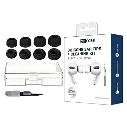 XDcase 4 Pairs Silicone Earplugs with Pressure Relief Holes L / M / S / XS Size, L / M / S / XS