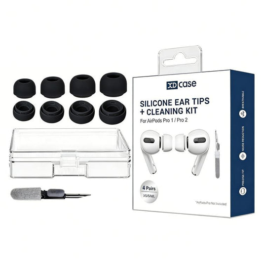 XDcase 4 Pairs Silicone Earplugs with Pressure Relief Holes L / M / S / XS Size, L / M / S / XS