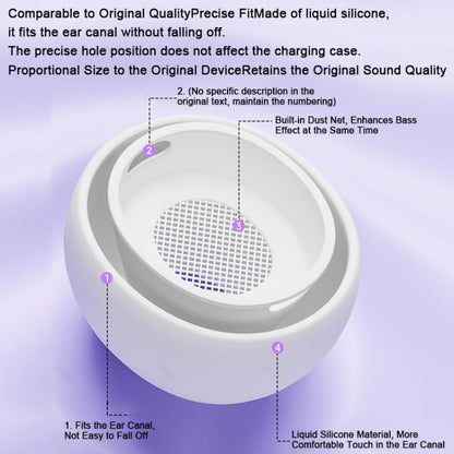 XDcase 4 Pairs Silicone Earplugs with Pressure Relief Holes L / M / S / XS Size, L / M / S / XS