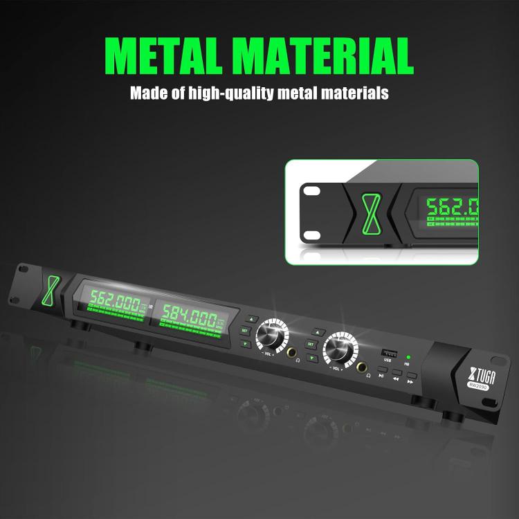 XTUGA RW2090 Professional Stage Wireless 2 Channel In Ear Monitoring System 4 in 1, US Plug, EU Plug, AU Plug, UK Plug