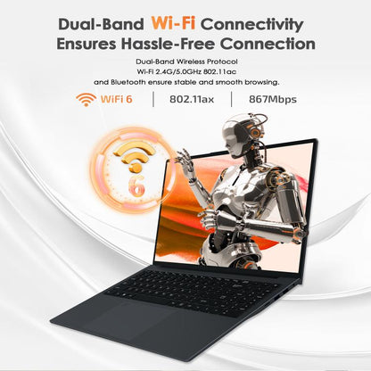 GXMO T160 16 inch Windows 11 Laptop, 16GB+512GB, AMD Ryzen 5 7430U Hexa Core Processor, EU Plug, US Plug, UK Plug, AU Plug