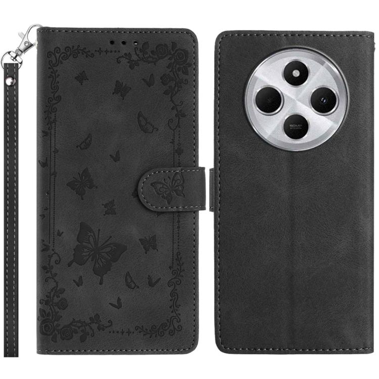 Secret Garden Butterfly Pattern Leather Phone Case, For Redmi 14C 4G, For Redmi A3, For Redmi 13C 4G Global