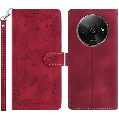 Secret Garden Butterfly Pattern Leather Phone Case, For Redmi 14C 4G, For Redmi A3, For Redmi 13C 4G Global