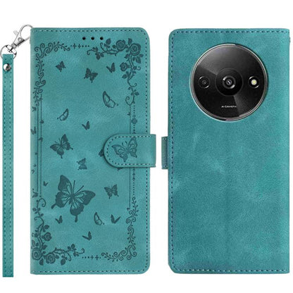 Secret Garden Butterfly Pattern Leather Phone Case, For Redmi 14C 4G, For Redmi A3, For Redmi 13C 4G Global