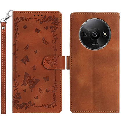 Secret Garden Butterfly Pattern Leather Phone Case, For Redmi 14C 4G, For Redmi A3, For Redmi 13C 4G Global