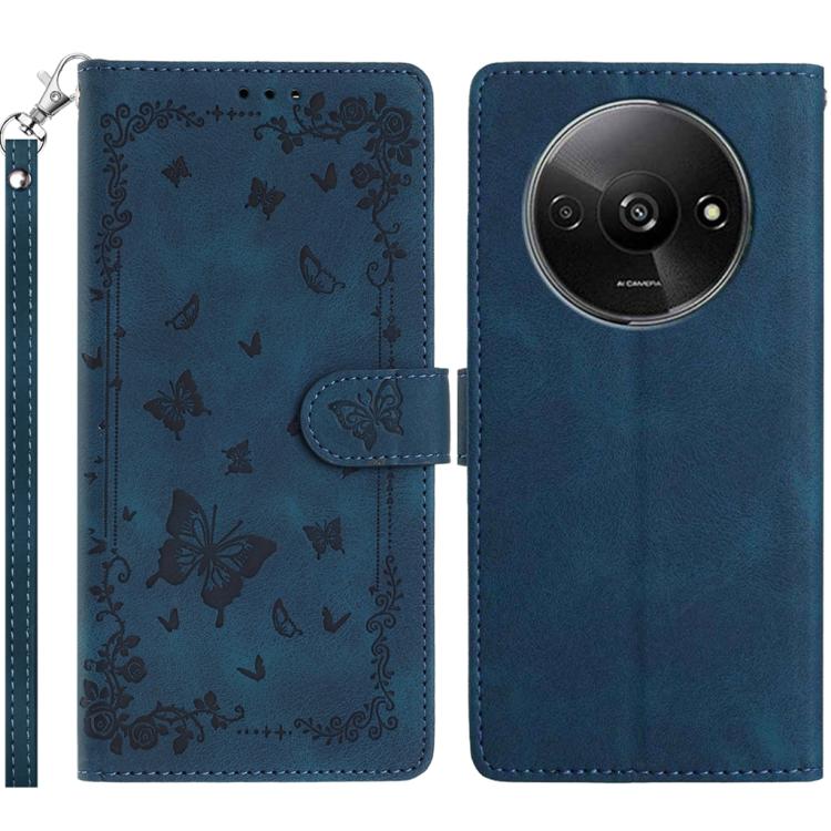 Secret Garden Butterfly Pattern Leather Phone Case, For Redmi 14C 4G, For Redmi A3, For Redmi 13C 4G Global