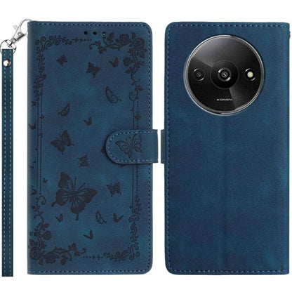 Secret Garden Butterfly Pattern Leather Phone Case, For Redmi 14C 4G, For Redmi A3, For Redmi 13C 4G Global