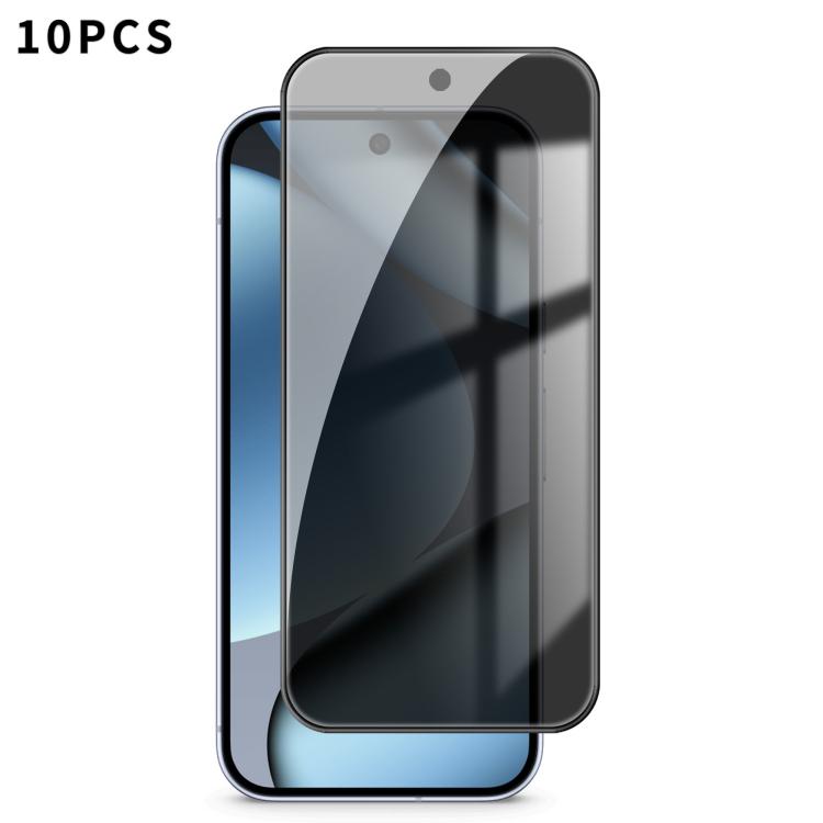 10pcs Kalebol High-Aluminum Screen-Printed Full-Coverage Black-Border Privacy Tempered Glass Film, For Google Pixel 11a, For Google Pixel 11 Pro XL, For Google Pixel 11, For Google Pixel 11 Pro, For Google Pixel 10a, For Google Pixel 10 Pro XL         ...