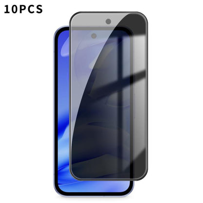 10pcs Kalebol High-Aluminum Screen-Printed Full-Coverage Black-Border Privacy Tempered Glass Film, For Google Pixel 10a, For Google Pixel 10 Pro XL, For Google Pixel 10 Pro, For Google Pixel 10, For Google Pixel 9a, For Google Pixel 9 Pro XL           ...