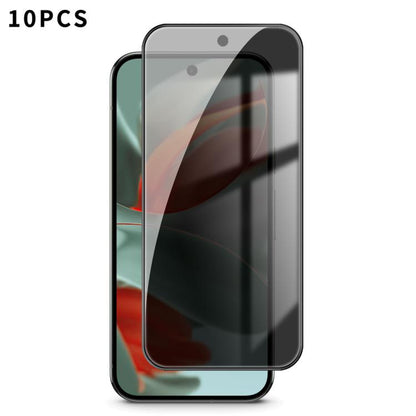 10pcs Kalebol High-Aluminum Screen-Printed Full-Coverage Black-Border Privacy Tempered Glass Film, For Google Pixel 10a, For Google Pixel 10 Pro XL, For Google Pixel 10 Pro, For Google Pixel 10, For Google Pixel 9a, For Google Pixel 9 Pro XL           ...